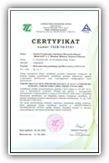 Certyfikat BZ-2   1529-16-3101