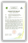 Certyfikat ZO   1524-16-3101
